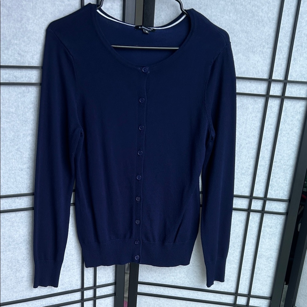 NWOT Classic Navy Button-Up Cardigan